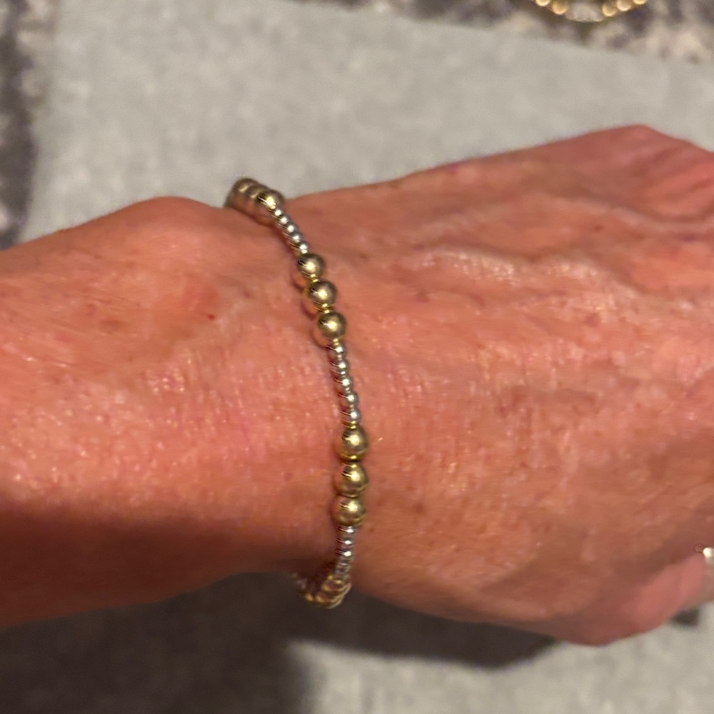 Enewton Gold and Silver Beaded Stretch Bracelet for Women - Picture 2 of 3